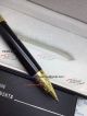 Perfect Replica Mont Blanc Daniel Defoe Ballpoint Pen - Black Resin Gold Clip (3)_th.jpg